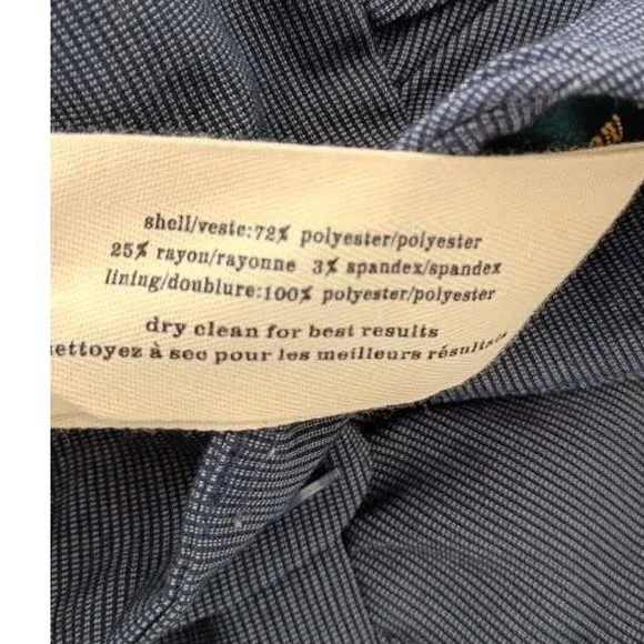 Anthropologie Cartonnier Woodgrain Ruched Pencil Skirt Navy Black Size 4 - Picture 5 of 8